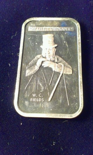 Wc Fields - My Little Chickadee - 1 Ounce.  999 Silver Bar photo