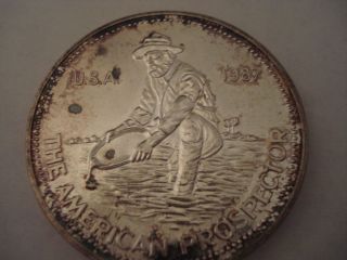 Engelhard.  999 Silver Troy Ounce Round U.  S.  Coin 1987 Prospector Eagle 1 Oz. photo