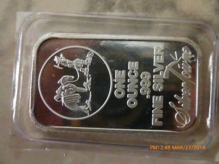 One Ounce.  999 Fine Silver Bar Sealedsilvertowne Prospector photo