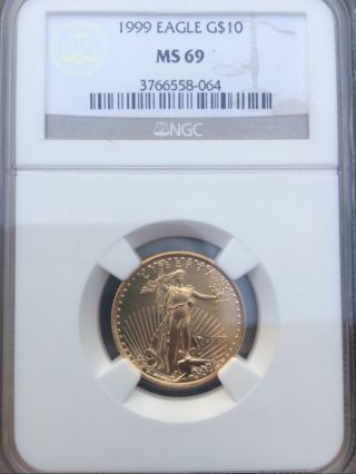 1999 American Gold Eagle 10$ Ngc Ms 69 photo
