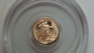 1907 24kt Gold $20 Miniature St Gaudens Gold Piece Coin.  999 Fine 1/50 Oz photo