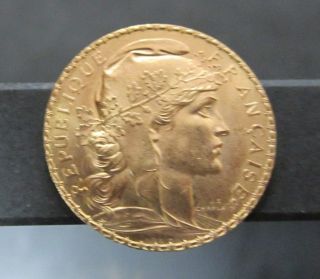 1906 French Rooster Gold Coin (20 Franc) photo