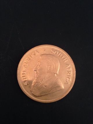 1978 One Ounce Gold South African Krugerrand Coin.  1 Ounce Gold Coin photo