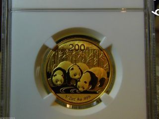 Gold China Panda Half Ounce Ngc Pf69 (2013) photo