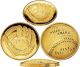 2014 Baseball Hall Of Fame $5 Curved Gold Coin - Proof Gold photo 3
