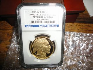 2009 W $50 Gold Buffalo Pf70 Ultra Cameo,  Early Release photo