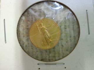 1987 Gold 1/10 Oz (one Tenth Oz) American $5 Eagle Slg276 photo