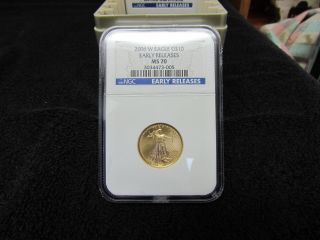 2006 W Eagle Gold $10 Early Release Ngc Graded Ms 70 photo