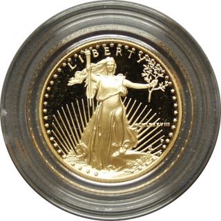 1988 - P American Eagle 1/10 Troy Ounce Proof Gold Five Dollars $5 photo