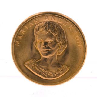 1980 Marian Anderson Gold Coin Gem Bu 1/2 Oz American Arts Commemorative Series photo
