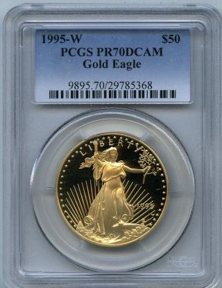 1995 W $50 (1 Oz) Proof Gold Eagle Pcgs Pr70 Pf 70 photo