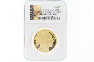 Ngc 2010 American Buffalo $50 Gold Early Release Pf 69 Ultra Cameo photo
