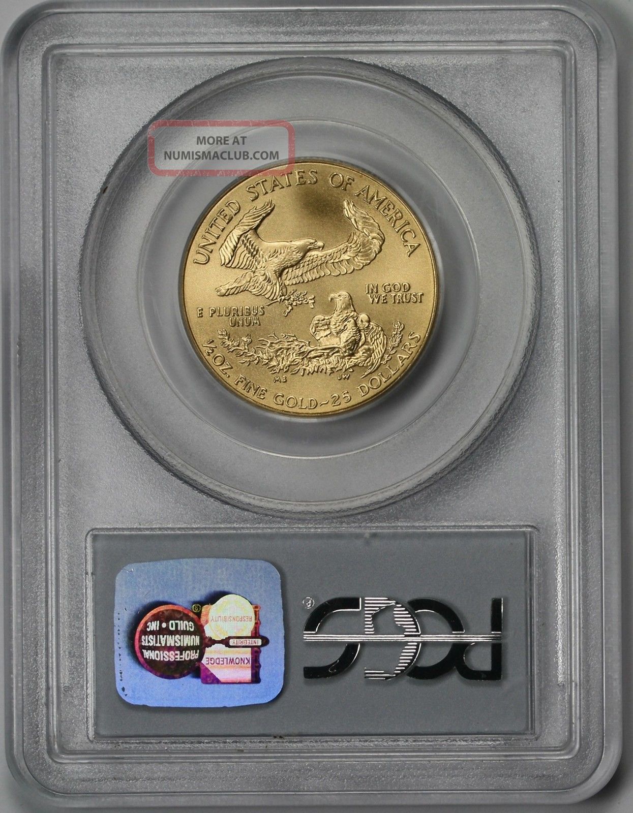 2003 Gold Eagle $25 Half - Ounce Ms 69 Pcgs 1/2 Oz Fine Gold