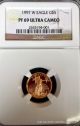 1997 W Ngc Pf69 Ultra Cameo G$5 American Gold Eagle Coin 1/10 Oz.  Pf 69 Proof Gold photo 1