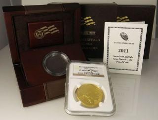 2011 W Pf 69 Ultra Cameo American Buffalo $50 1 Oz Gold Proof Coin Ngc Certified photo