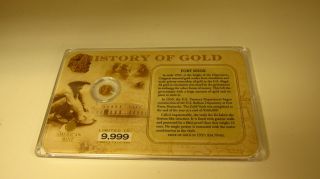 14k Solid Gold.  585 Fine U.  S.  History Of Gold Coin American Fort Knox photo