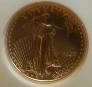 2002 Gold American Eagle 1/10 Troy Ounce $5 Ngc Ms69 photo