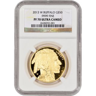 2013 - W American Gold Buffalo Proof (1 Oz) $50 - Ngc Pf70 Ultra Cameo photo