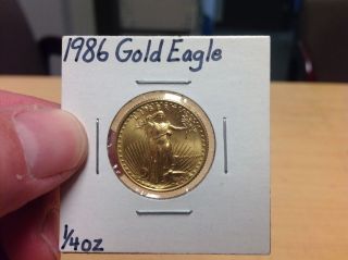 1986 $10 American Eagle 1/4 Oz Gold Coin photo
