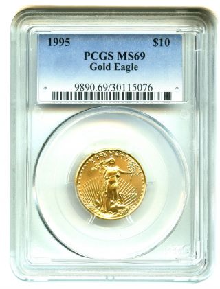 1995 Gold Eagle $10 Pcgs Ms69 American Gold Eagle Age photo
