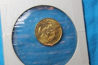 1991 American Eagle $5 Tenth Ounce 1/10 Oz Fine Gold Bullion Coin photo