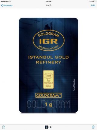 1 Gram Istanbul Gold photo