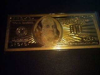 5 9999999 Gold $100 Bills (011828) photo
