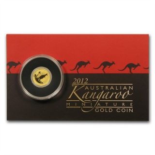 2012 P Australia Mini Kangaroo $2 Gold 0.  5 Gram.  9999 Pure Gold In Roo photo