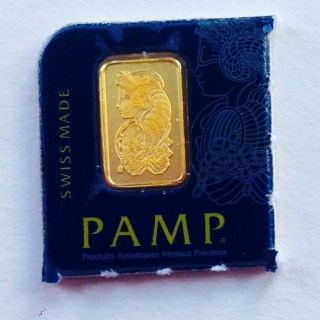 9999 Gold Bar 1 Gram Lady Fortuna Pamp Suisse Multigram Assay Bu photo