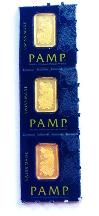 Solid Gold Bar 1 Gram Lady Fortuna Pamp Suisse Multigram Assay Bu photo