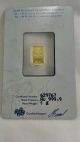 Pamp 1 G Suisse One Gram Gold Bar.  9999 Fine With Assay Card Gold photo 1