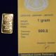 1 Gram Istanbul Gold Refinery Bar 999.  9 Fine 24 K Certificat With Hologram Gold photo 2