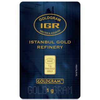 1g Gram 999 24k Gold Premium Igr / Iar Bullion Bar Ingot + 1/4 Lb.  Gold Paydirt photo