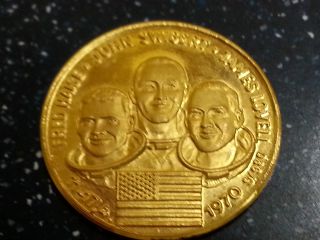 Very Rare Gold Apollo 13 Space Commemorative.  980 Pure Gold Slg278 photo