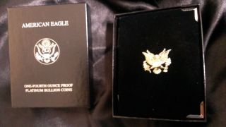 1998 United States Platinum Eagle 1/4 Oz Ounce $25 Round Ogp Portrait Of Liberty photo