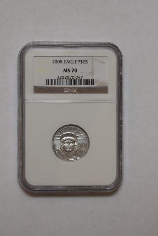 2008 American Platinum Eagle (1/4 Oz) $25 - Ngc Ms70 photo