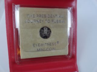 Presidential Journey To Russia 10mm Platinum Coin 1.  4 Gram In Wallet With photo