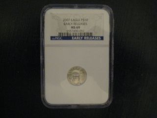 Early Releases 2007 Ngc Ms 69 1/10 Oz Platinum Liberty Coin photo