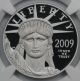 2009 - W Statue Of Liberty One - Ounce Platinum Eagle $100 Pf 69 Ultra Cameo Ngc Platinum photo 2