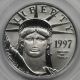 1997 Statue Of Liberty Half - Ounce Platinum American Eagle $50 Ms 69 Pcgs Platinum photo 2