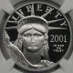 2001 - W Statue Of Liberty Half - Ounce Platinum Eagle $50 Pf 69 Ultra Cameo Ngc Platinum photo 2