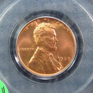 1939 - Lincoln Cent Pcgs Certified Ms - 66 Red 08703986 J photo