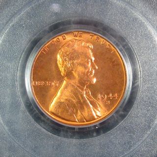 1944 - S Lincoln Cent Pcgs Certified Ms - 66 Red 71934038 photo