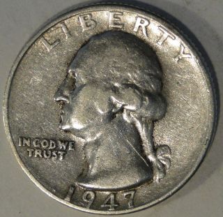 1947 - S Washington Quarter Silver (vf) photo
