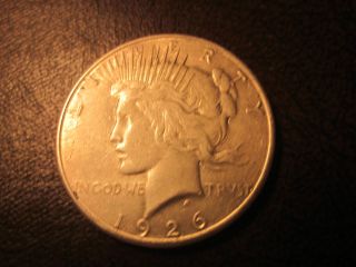 1926 - S - Peace Silver Dollar - Coin In Photo photo
