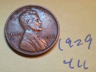 1929 Lincoln Cent Fine Detail Great Coin (411) Wheat Back Penny photo