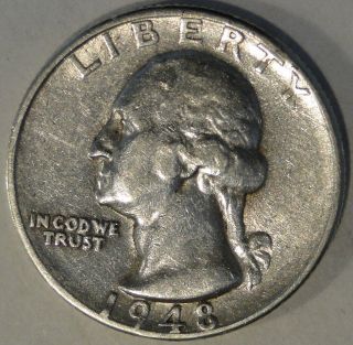 1948 - S Washington Quarter Silver (vf) photo