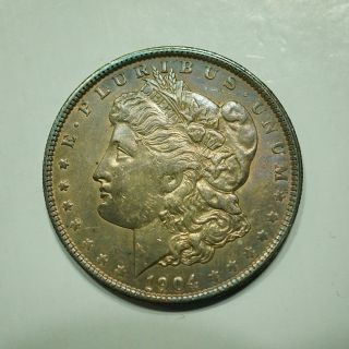 1904 - O Monster Toned Morgan Silver Dollar Us S$1 photo