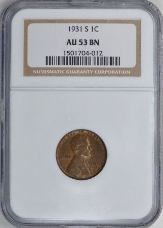 1931 S Lincoln Cent Ngc Au53 photo