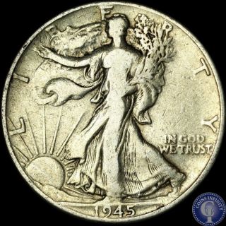 1945 P Silver Walking Liberty Half Dollar 510 photo